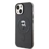 Apple iPhone 15 Karl Lagerfeld dėklas IML Ikonik MagSafe juodos spalvos