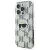 Karl Lagerfeld IML Karl Head Electroplated - dėklas skirtas Apple iPhone 16 Pro transparent