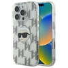 Karl Lagerfeld IML Karl Head Electroplated - dėklas skirtas Apple iPhone 16 Pro transparent