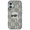 Karl Lagerfeld IML Karl Head Electroplated Apple iPhone 16 - dėklas telefonui juodos spalvos