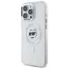 Karl Lagerfeld IML Metal Choupette Head MagSafe - dėklas skirtas Apple iPhone 16 Pro baltas