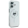 Karl Lagerfeld IML Metal Choupette Head MagSafe Apple iPhone 16 - dėklas telefonui baltos spalvos