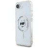 Karl Lagerfeld IML Metal Choupette Head MagSafe iPhone 16e Dėklas - Baltas