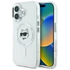 Karl Lagerfeld IML Metal Choupette Head MagSafe Apple iPhone 16 - dėklas telefonui baltos spalvos