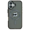 Karl Lagerfeld IML Metal Choupette Head MagSafe Apple iPhone 16 Plus Case - dėklas telefonui juodos spalvos