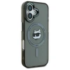 Karl Lagerfeld IML Metal Choupette Head MagSafe Apple iPhone 16 Case - dėklas telefonui juodos spalvos