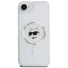 Karl Lagerfeld IML Metal Choupette Head MagSafe iPhone 16e Dėklas - Baltas