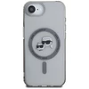 Karl Lagerfeld IML metalinis Karl & Choupette Heads MagSafe iPhone 16e dėklas - Juodas
