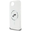 Dėklas Karl Lagerfeld IML Metal Karl &amp; Choupette Heads MagSafe iPhone 16e Case - Baltas