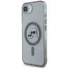 Karl Lagerfeld IML metalinis Karl & Choupette Heads MagSafe iPhone 16e dėklas - Juodas