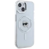 Karl Lagerfeld IML Metal Karl Head MagSafe dėklas, skirtas iPhone 15 Plus, baltos spalvos