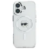 Karl Lagerfeld IML Metal Karl Head MagSafe Apple iPhone 16 Plus - dėklas telefonui baltos spalvos