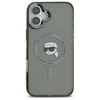Karl Lagerfeld IML Metal Karl Head MagSafe Apple iPhone 16 Case - dėklas telefonui juodos spalvos