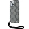 Apple iPhone 13 / 14 / 15 Karl Lagerfeld dėklas IML Mono KL Pattern &amp; Cord (KLHCP15SHKDPNSK) juodos spalvos