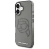 Dėklas Karl Lagerfeld IML Rhinestones Karl Head Apple iPhone 16 juodos spalvos