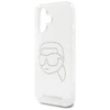 Dėklas Karl Lagerfeld IML Rhinestones Karl Head Apple iPhone 16 skaidrus