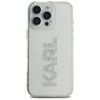 Karl Lagerfeld IML Rhinestones logotipas iPhone 16 Pro dėklas – skaidrus