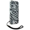 Karl Lagerfeld IML Zebra Pattern & Cord Apple iPhone 16 Case - dėklas telefonui juodos spalvos