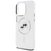 Karl Lagerfeld KLHMP14LHLSKCH Apple iPhone14 Pro 6.1″ baltos spalvos kietas dėklas IML Metal Karl&Choupette Head MageSaf