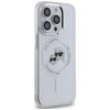 Karl Lagerfeld KLHMP14LHLSKCH Apple iPhone14 Pro 6.1″ baltos spalvos kietas dėklas IML Metal Karl&Choupette Head MageSaf