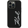 Apple iPhone 11 Karl Lagerfeld dėklas Silicone Signature (KLHCN61SKSVGK) juodos spalvos