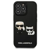 Dėklas Karl Lagerfeld KLHCP13L3DRKCK iPhone 13 Pro / 13 6.1" juodas/juodas hardcase Karl&amp;Choupette Ikonik 3D