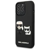 Dėklas Karl Lagerfeld KLHCP13L3DRKCK iPhone 13 Pro / 13 6.1" juodas/juodas hardcase Karl&amp;Choupette Ikonik 3D