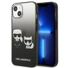 Karl Lagerfeld Gradient Ikonik Karl &amp; Choupette - dėklas skirtas Apple iPhone 13 mini Juodas