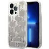 Apple iPhone 14 Pro Karl Lagerfeld dėklas Liquid Glitter Monogram (KLHCP14LLMNMS) sidabrinės spalvos