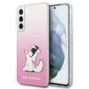 Karl Lagerfeld KLHCS22MCFNRCPI S22 Plus S906 dėklas telefonui rožinės spalvos Choupette Eat