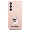 Karl Lagerfeld KLHCS23SSNCHBCP S23 S911 kietas dėklas rožinės spalvos Silicone Choupette