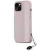 Apple iPhone 13 / 14 / 15 Karl Lagerfeld dėklas Saffiano Rhinestones &amp; Charm (KLHCP15SPSAKDGCP) rožinės spalvos