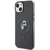 Apple iPhone 15 Plus Karl Lagerfeld dėklas Karl&amp;Choupette Glitter MagSafe (KLHMP15MHGKCNOK) juodos spalvos