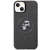 Apple iPhone 15 Karl Lagerfeld dėklas Karl&Choupette Glitter MagSafe (KLHMP15SHGKCNOK) juodos spalvos