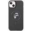 Apple iPhone 15 Plus Karl Lagerfeld dėklas Karl&amp;Choupette Glitter MagSafe (KLHMP15MHGKCNOK) juodos spalvos
