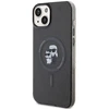 Apple iPhone 15 Karl Lagerfeld dėklas Karl&Choupette Glitter MagSafe (KLHMP15SHGKCNOK) juodos spalvos
