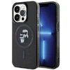 Apple iPhone 15 Pro Karl Lagerfeld dėklas Karl&amp;Choupette Glitter MagSafe (KLHMP15LHGKCNOK) juodos spalvos