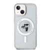 Apple iPhone 15 Plus Karl Lagerfeld dėklas Karl&amp;Choupette Glitter MagSafe (KLHMP15MHGKCNOT) skaidrus