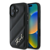Karl Lagerfeld Quilted Signature - dėklas skirtas Apple iPhone 16 juodas