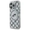 Karl Lagerfeld IML Monogram Karl &amp; Choupette Head MagSafe - dėklas skirtas Apple iPhone 16 Pro Max transparent