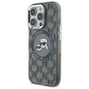 Karl Lagerfeld IML Monogram Karl &amp; Choupette Head MagSafe Apple iPhone 16 Pro - dėklas telefonui juodos spalvos