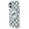 Karl Lagerfeld IML Monogram Karl &amp; Choupette Head MagSafe Apple iPhone 16 - dėklas telefonui skaidrus