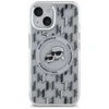 Apple iPhone 15 Karl Lagerfeld IML Monogram Karl&amp;Choupette Head MagSafe (KLHMP15SHMCKMHT) dėklas telefonui skaidrus