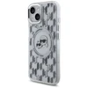 Apple iPhone 15 Karl Lagerfeld IML Monogram Karl&amp;Choupette Head MagSafe (KLHMP15SHMCKMHT) dėklas telefonui skaidrus