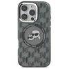 Karl Lagerfeld IML Monogram Karl &amp; Choupette Head MagSafe Apple iPhone 16 Pro - dėklas telefonui juodos spalvos