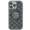Apple iPhone 15 Karl Lagerfeld IML Monogram Karl&amp;Choupette Head MagSafe (KLHMP15SHMCKMHK) dėklas telefonui juodos spalvos