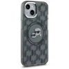Dėklas Karl Lagerfeld KLHMP15SHMCKMHK Apple iPhone 15 6.1″ juodos spalvos IML Monogram Karl&Choupette Head MagSafe