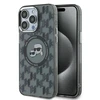 Apple iPhone 15 Pro Karl Lagerfeld IML Monogram Karl&amp;Choupette Head MagSafe (KLHMP15LHMCKMHK) dėklas telefonui juodos spalvos