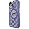 Apple iPhone 15 Karl Lagerfeld IML Monogram Karl&amp;Choupette Head MagSafe (KLHMP15SHMCKMHU) dėklas telefonui violetinės spalvos