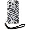 Apple iPhone 15 Pro Karl Lagerfeld dėklas IML Zebra Pattern &amp; Cord (KLHCP15LHZBPKCCK) juodos spalvos